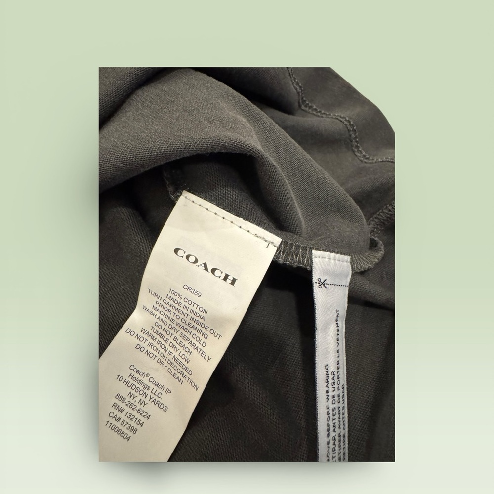 Coach Cropped Grey Smoke Shirt - Picture 8 of 8